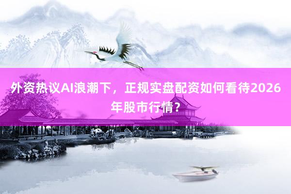 外资热议AI浪潮下，正规实盘配资如何看待2026年股市行情？